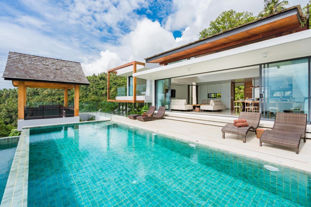 Samui Relax Airfreshing Privacy Modern Luxury Seaview Natural Rainforest Infinity Pool Villa With 3 Beds Suits With Housekeeper Koh Samui Bagian luar foto